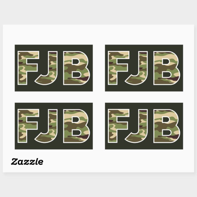 Pegatina Rectangular F%ck Biden (Hoja)