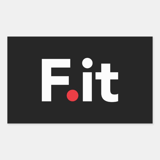 Pegatina Rectangular F Lema Anti Fitness (Anverso)