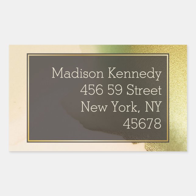 Pegatina Rectangular Fab Chartreuse 🤵 Boda de presupuesto audaz y eleg (Anverso)