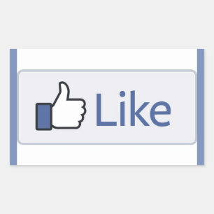 Pegatina Rectangular Facebook como pegatinas