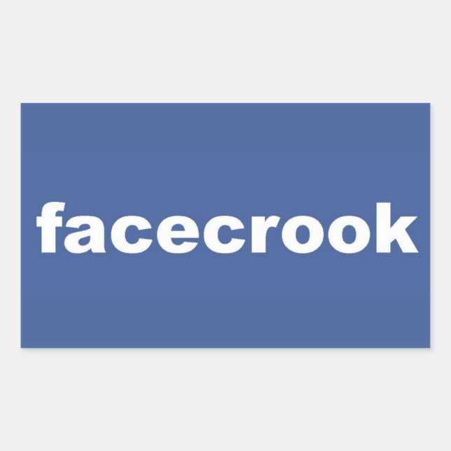 Pegatina Rectangular facecrook (Anverso)