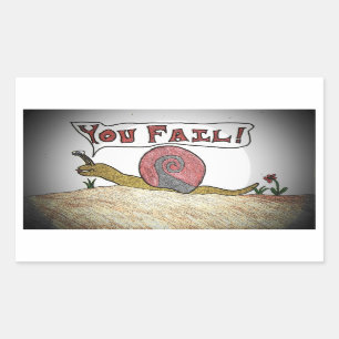 Pegatina Rectangular Fail Snail Dice Que Fail
