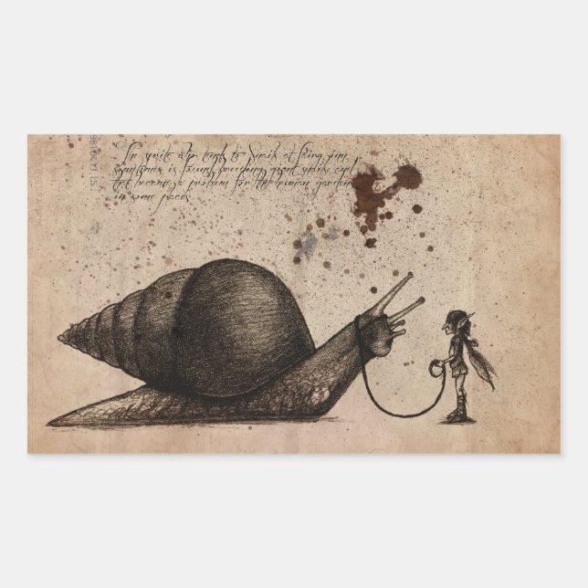 Pegatina Rectangular Fairy Ostler (Anverso)