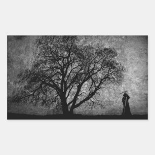 Pegatina Rectangular Falln Grim Reaper Boundaries Original Art Entre