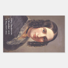 Pegatina Rectangular Fanny Mendelssohn, 1842