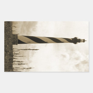 Pegatina Rectangular Faro de Cape Hatteras