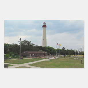 Pegatina Rectangular Faro de Cape May