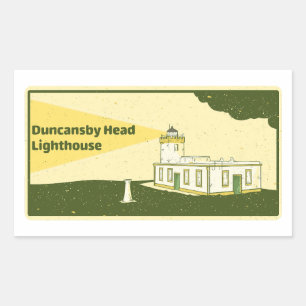 Pegatina Rectangular Faro Duncansby Head