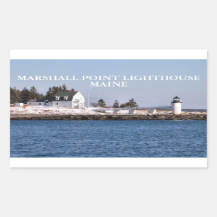 Pegatina Rectangular Faro Marshall Point, Port Clyde Maine