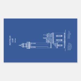 Pegatina Rectangular Faro Point Wilson - Washington - AD