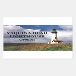 Pegatina Rectangular Faro Yaquina Head, Oregon
