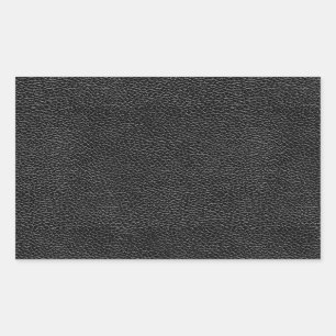 Pegatina Rectangular Faux Black Leather