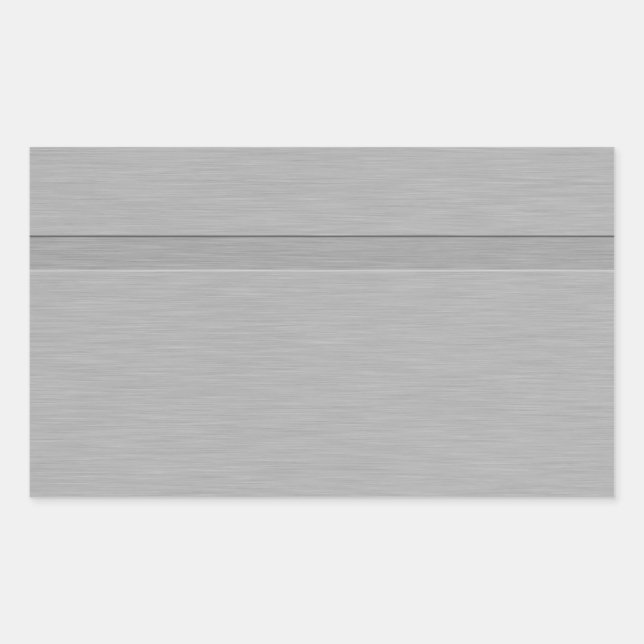 Pegatina Rectangular Faux Brushed Metalizado con Groove (Anverso)