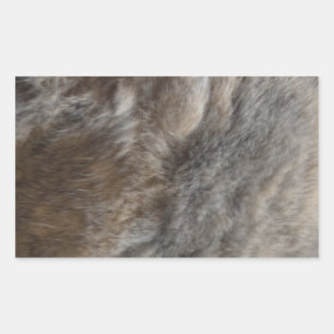 Pegatina Rectangular Faux Cat Fur look