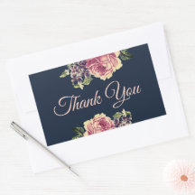 Favor floral vintage de color rosa y azul marino a