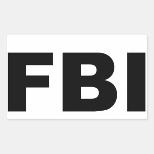 PEGATINA RECTANGULAR FBI