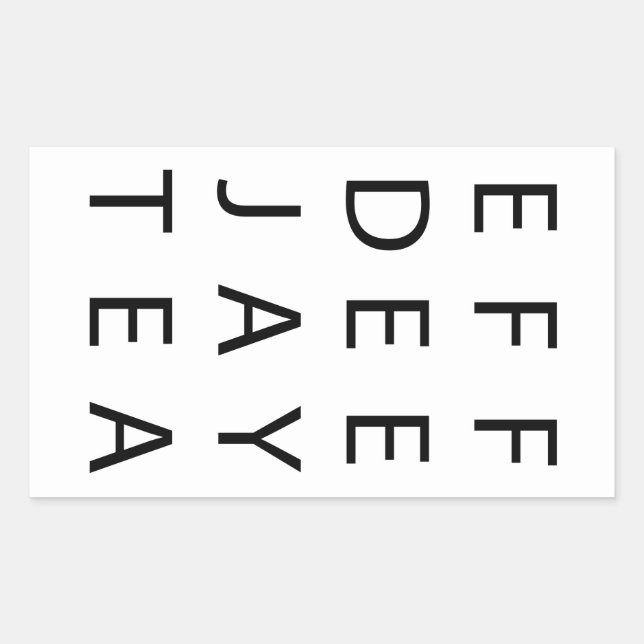 PEGATINA RECTANGULAR FDJT (Anverso)