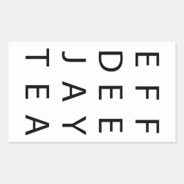 PEGATINA RECTANGULAR FDJT