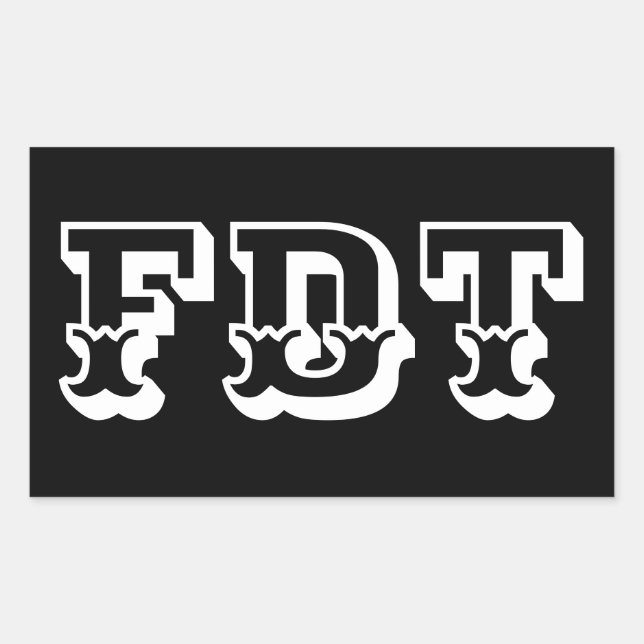 PEGATINA RECTANGULAR FDT (Anverso)