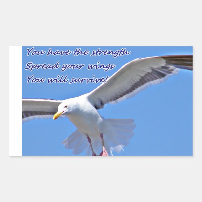 Pegatina Rectangular Fe y fuerza_ (Anverso)