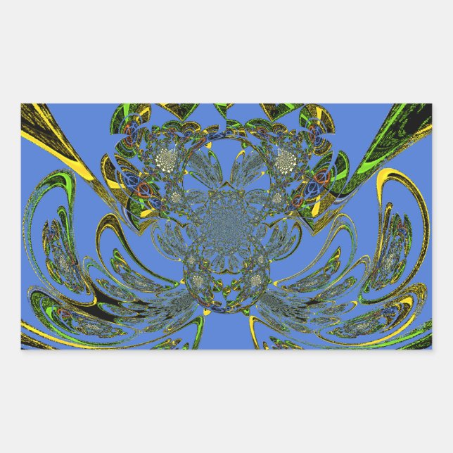 Pegatina Rectangular Feather Fish (Anverso)