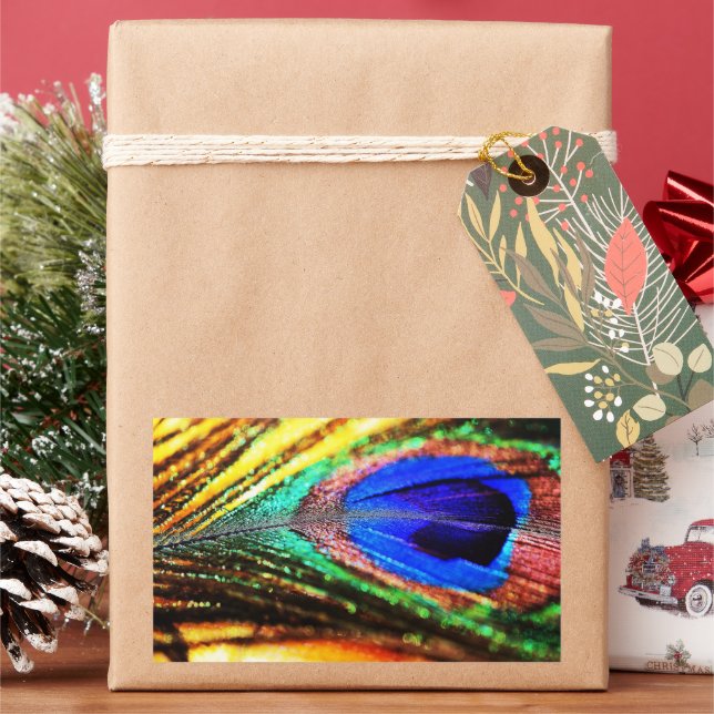 Pegatina Rectangular Feather por Shirley Taylor (Vacaciones)