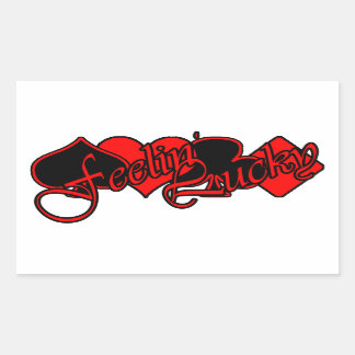 Pegatina Rectangular Feelin' Lucky