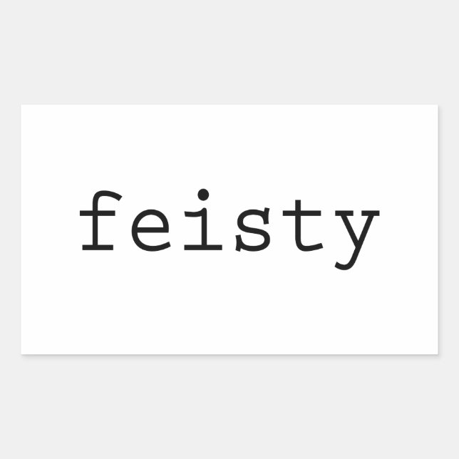 Pegatina Rectangular Feisty (Anverso)