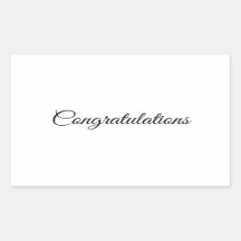 Pegatina Rectangular Felicitaciones