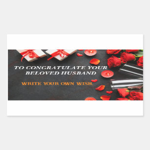 Pegatina Rectangular ¡Felicitaciones a tu ser querido!