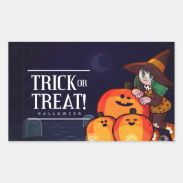 Pegatina Rectangular Feliz celebración de Halloween