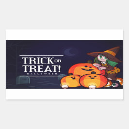 Pegatina Rectangular Feliz celebración de Halloween