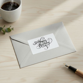 Pegatina Rectangular Feliz cumpleaños