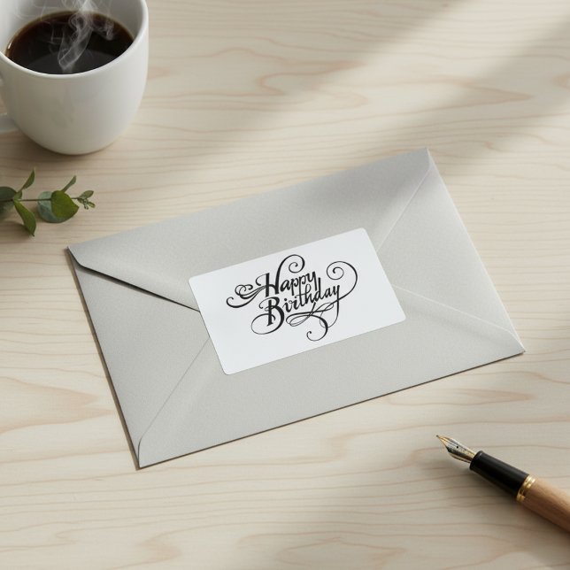 Pegatina Rectangular Feliz cumpleaños (Happy Birthday Rectangular Sticker)