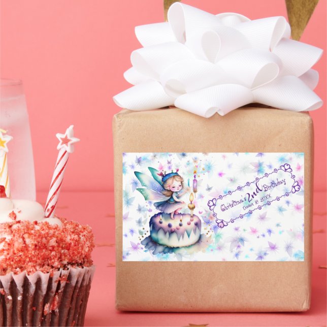 Pegatina Rectangular Feliz cumpleaños 01 (Fiesta)