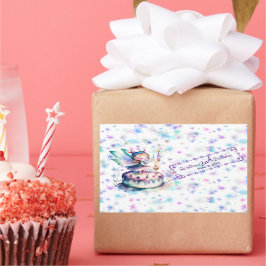 Pegatina Rectangular Feliz cumpleaños 01