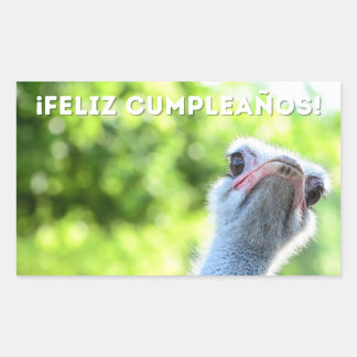Pegatina Rectangular Feliz cumpleaños, feliz español