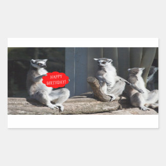 Pegatina Rectangular Feliz cumpleaños Katta