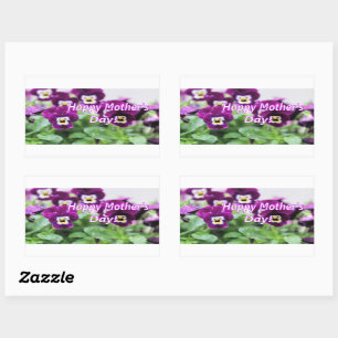 Pegatina Rectangular Feliz Día de la Madre