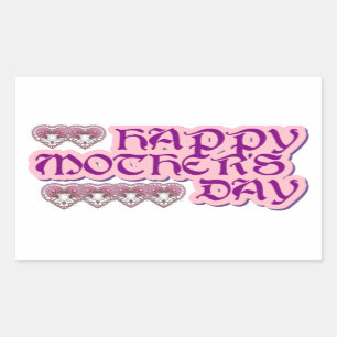 Pegatina Rectangular feliz día de la madre