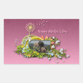 Pegatina Rectangular Feliz Día de la Madre