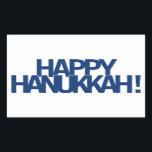 Pegatina Rectangular Feliz Hanukkah<br><div class="desc">¡Feliz Hanukkah! ¡Feliz Chanukah! Como sea que lo deletrees,  celebras alegremente con la familia y amigos.</div>
