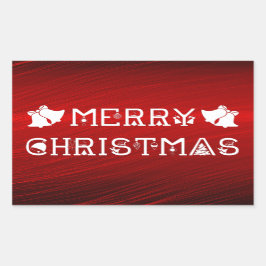 Pegatina Rectangular Feliz Navidad