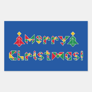 Pegatina Rectangular ¡Feliz Navidad!