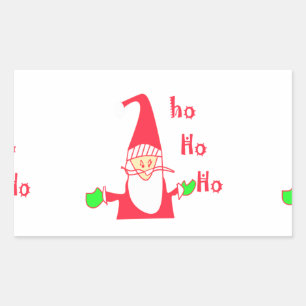 Pegatina Rectangular Feliz Navidad Feliz Navidad Feliz Navidad Gracioso