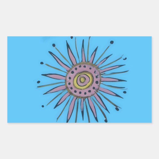 Pegatina Rectangular Feliz Navidad Sunshine Holiday.png (Anverso)