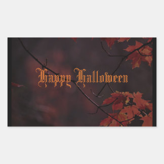 Pegatina Rectangular Feliz otoño de Halloween
