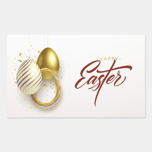 Pegatina Rectangular Feliz Pascua Sticker Rectangular (Anverso)