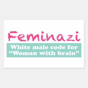 Pegatina Rectangular Feminazi