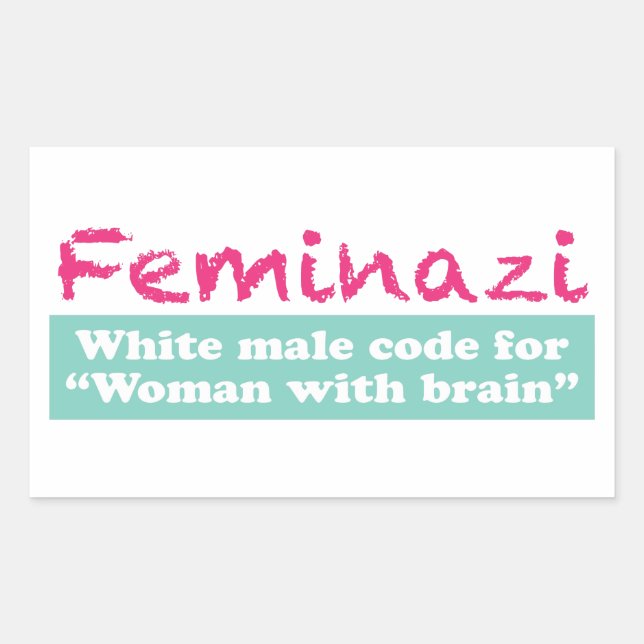 Pegatina Rectangular Feminazi (Anverso)